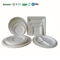 Factory Directly White Square Bagasse Take Away Biodegradable Plates